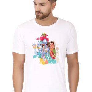 radha krishna printed t shirt