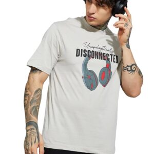 grey printed t shirt