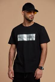 silver print t shirt